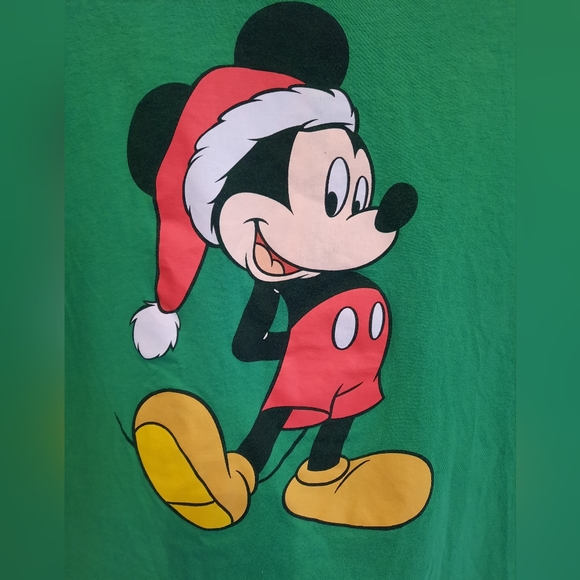 Disney Mickey Mouse Christmas Tee Green, size XL , unisex - Picture 2 of 4